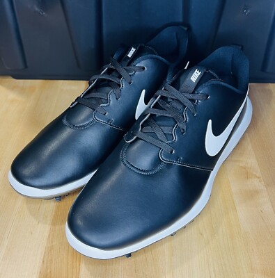 New!! Nike Roshe Golf Tour Black White Golf Cleats AR5580-001 Men's Size 14