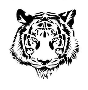 200 micron high detail airbrush  stencil tiger  head FREE UK 