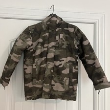 Children's Place Camo Orange Winter Coat Boy's Size SMALL 5-6 Hooded Camoflauge