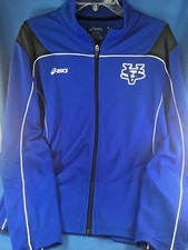 HANDSOME Preowned MEN'S ASICS FULL ZIPPERED POLYESTER WARM UP JACKET - MEDIUM