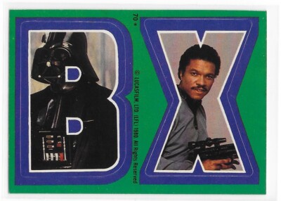1980 Topps Star Wars Empire Strikes Back #70 Sticker/Puzzle B X Darth Vader