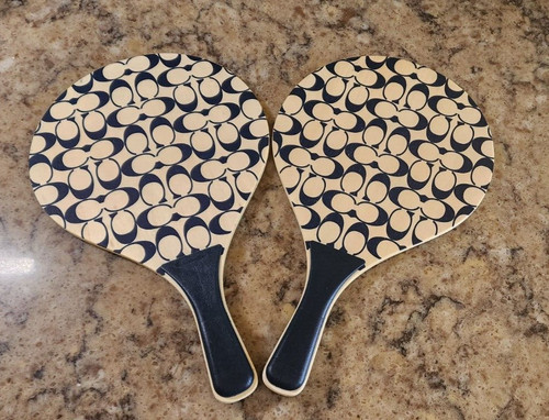 Coach Brand Beach Paddle Ball Set/ Ping Pong Navy Blue,