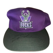 Vintage Milwaukee Bucks Gatorade Snapback Hat Autographed Terry Stotts Rare