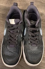 Nike Court Borough Low 2 GS Youth Sz 5.5Y Grey Ocean Bliss BQ5448-018 EUC
