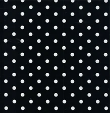 Ooh La Dot WHITE on Black Polka Dots Michael Miller Fabric By the FQ 1/4 YD