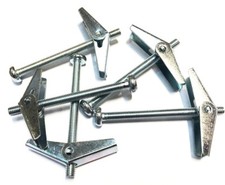 M6 x 75mm Spring Toggle Complete With Screws. Toggles. Pack of 10. Plasterboard