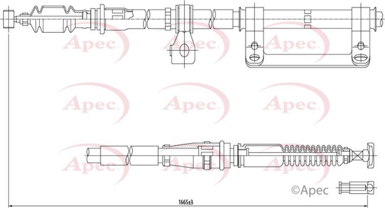 APEC Cable Pull, parking brake CAB1249 - Image 4