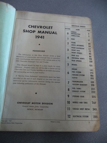 Original 1941 Chevrolet Shop Manual - Foto 4 di 10