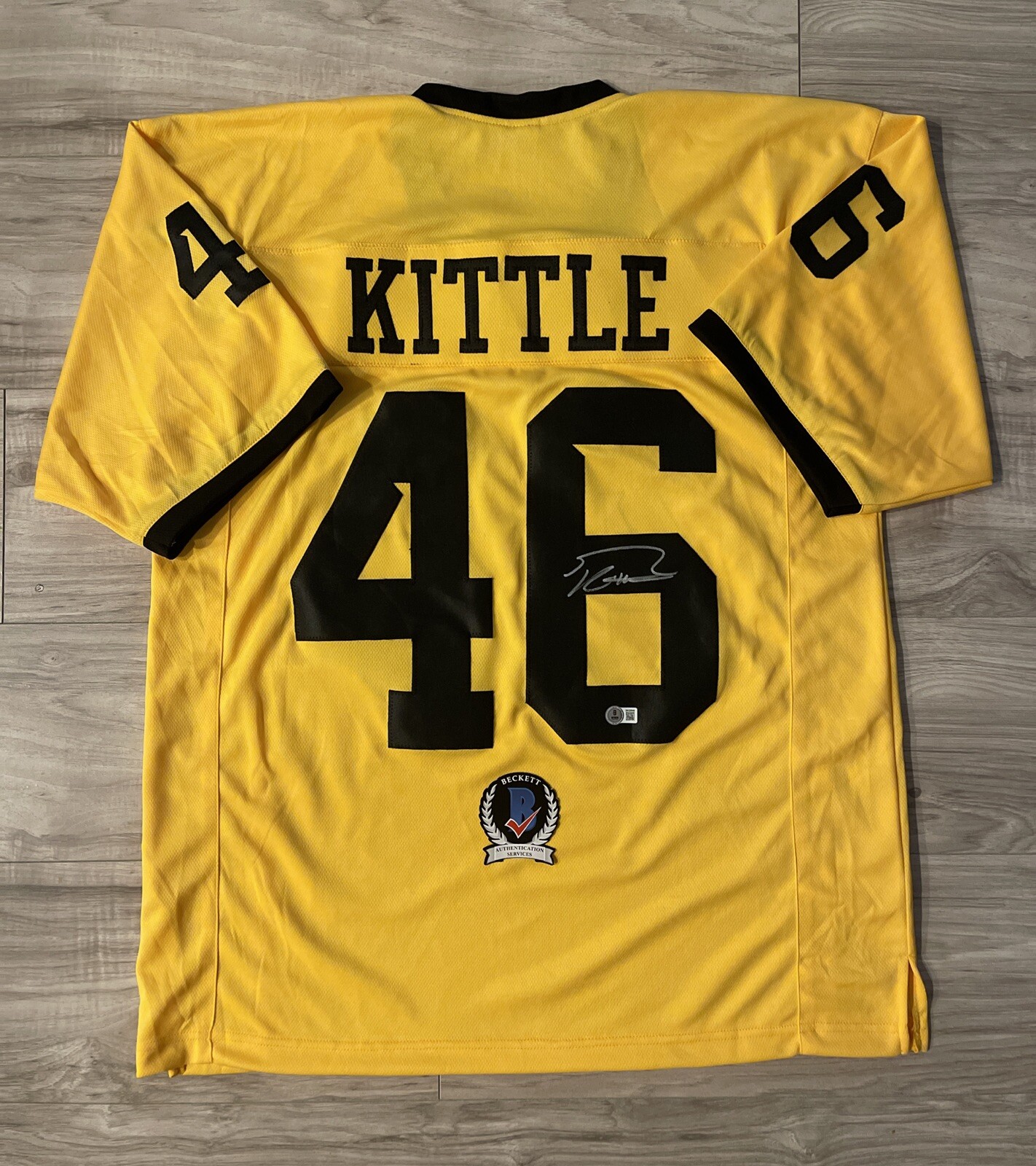 George Kittle Autographed Signed Iowa Hawkeyes San Francisco 49ers Jersey BECKETT QR COA 8 