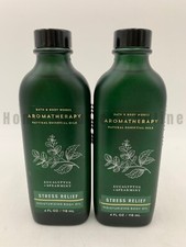 Bath  Body Works Stress Relief Eucalyptus Spearmint Body Massage Oil S/2 9208B