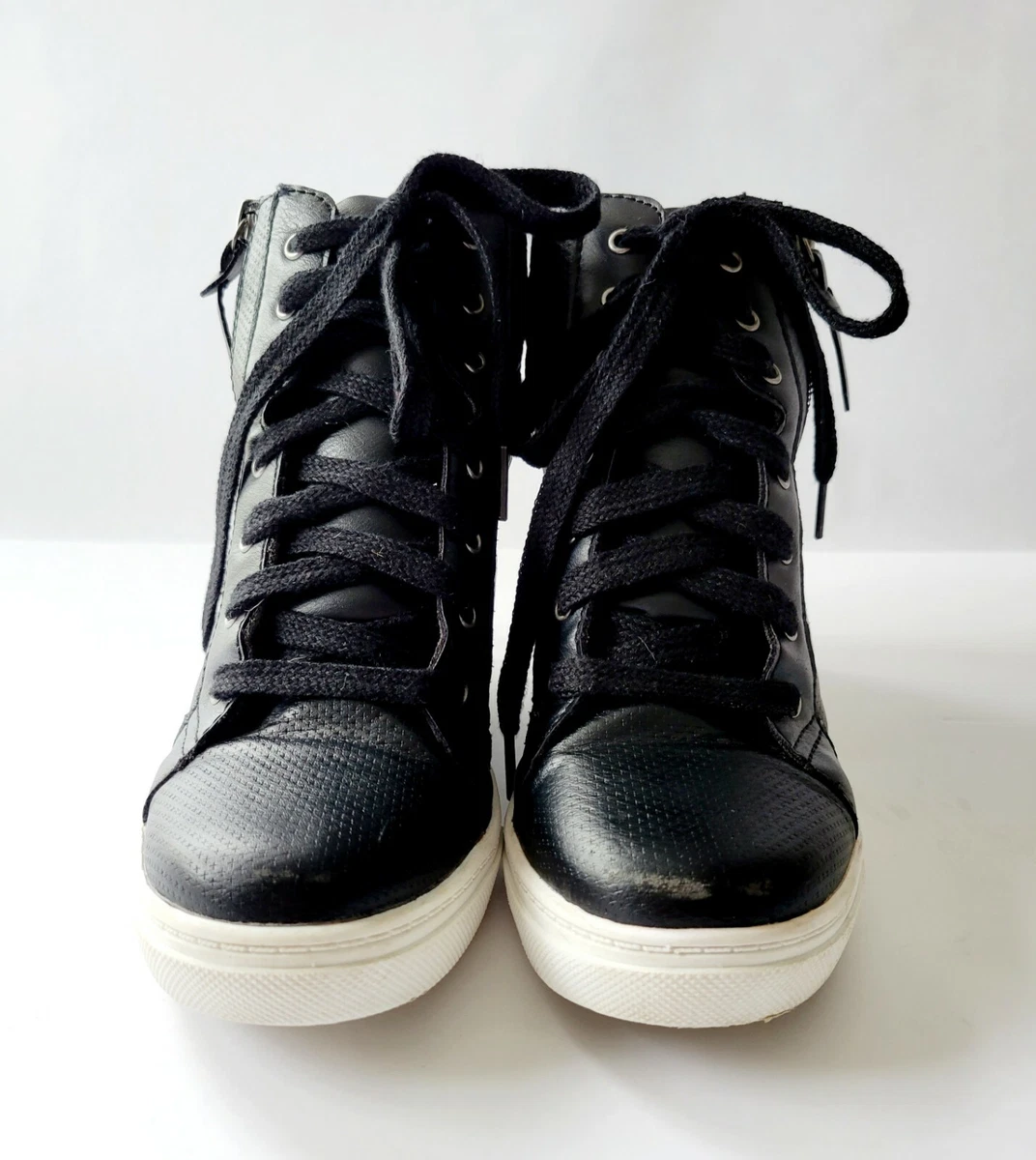 Nike Dunk Sky Hi Suede Wedge Sneakers in Black | Lyst