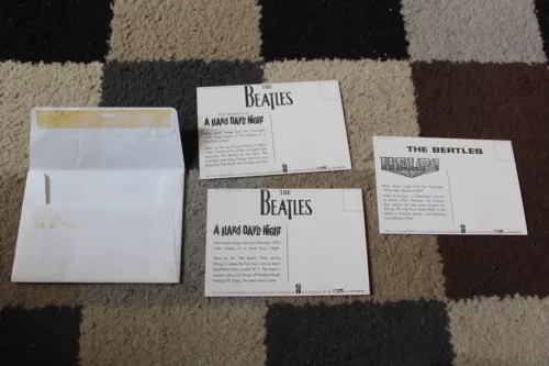 beatles 6x4” postcards set x3 rare limited numbered help! hard days night 1995 image 3