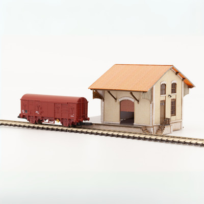 Warenhalle Ost - AZAR MODELS HAL701 - Z 1/220 - SNCF - 61 x 71 mm