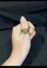 925 Sterling Silver Men's Womens Brown Tigers Eye Design Ring Sz 8 9 11 12