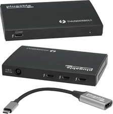 Plugable Thunderbolt 4 USB4 TBT4-HUB3C 60W Charging TB4 Certified 3x USB-C Hub