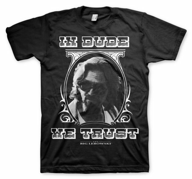 Women's The Big Lebowski In Dude We Trust Cropped Graphic Hoodie Black Medium
