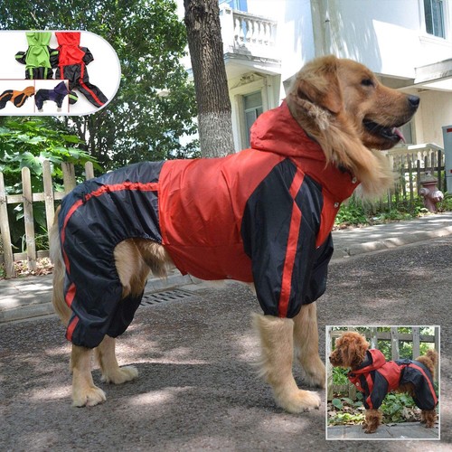 Dog Raincoat Lightweight 4 Feet Four Legs Rain Coats for Small Medium Large Dogs - Picture 9 of 64