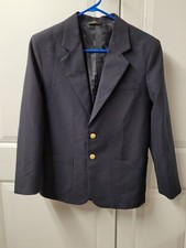 Van Heusen Boys Blazer Jacket Size: 14 Regular Button Navy Kids