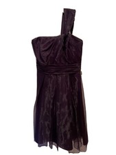 ladies purple cocktail dress, one shoulder, size 2, davids bridal, Worn Once