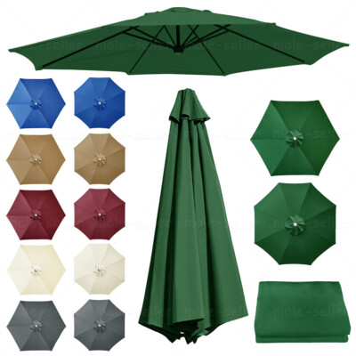 ZIUSFAC Doppelsonnenschirm Ersatzbezug - 4.6m Schirmbespannung Für 12 Rippen