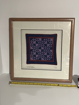 Amish Heritage Collection MultiColor Quilt Square Framed Oak -  Corn And Beans 