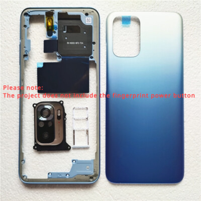 Back Cover + Middle Frame + Volume Button + Sim Tray For Xiaomi Redmi Note 10 