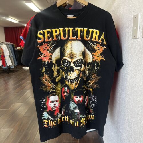 Rare chemise vintage années 90 Sepultura taille L peyotl - Photo 1/4