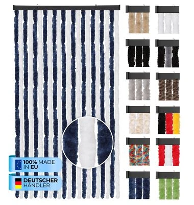Flauschvorhang 100x200cm Türvorhang Insektenschutz Plüschvorhang Terrasse Balkon - Bild 1 von 4