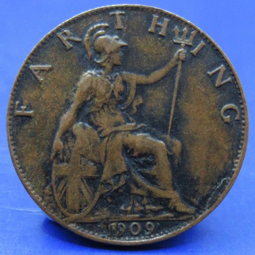 1909 EDWARD VII FARTHING - Picture 2 of 2