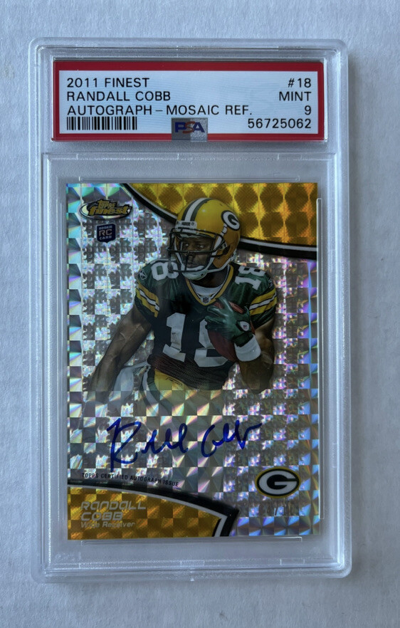 Randall Cobb Finest #18 Autograph-Mosaic Refractor