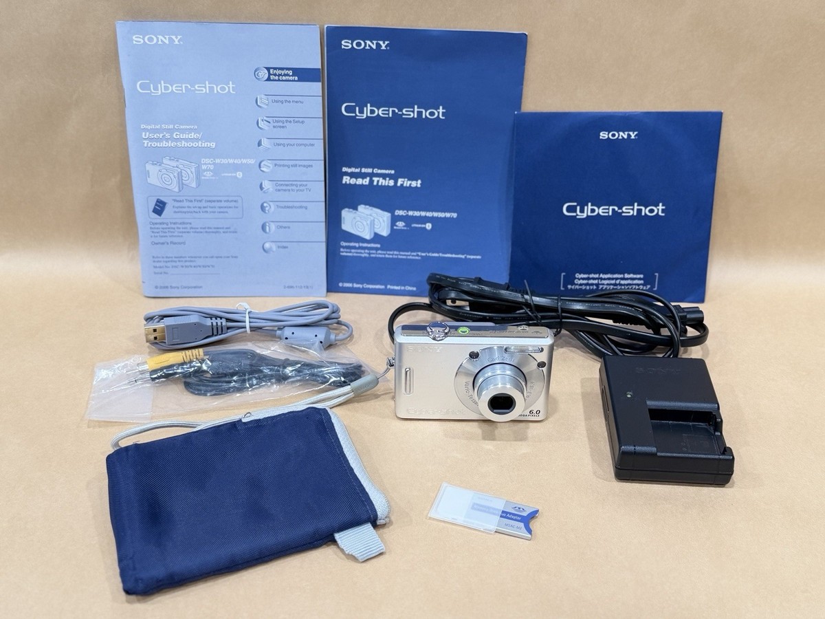 Sony Cyber-Shot DSC-W30 6.0MP Digital Camera w/ Carl Zeiss Lens 