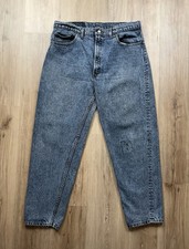 90s VINTAGE Levi s 550 Tapered Leg Denim Jeans Size 36x29 Made in USA Stone Wash