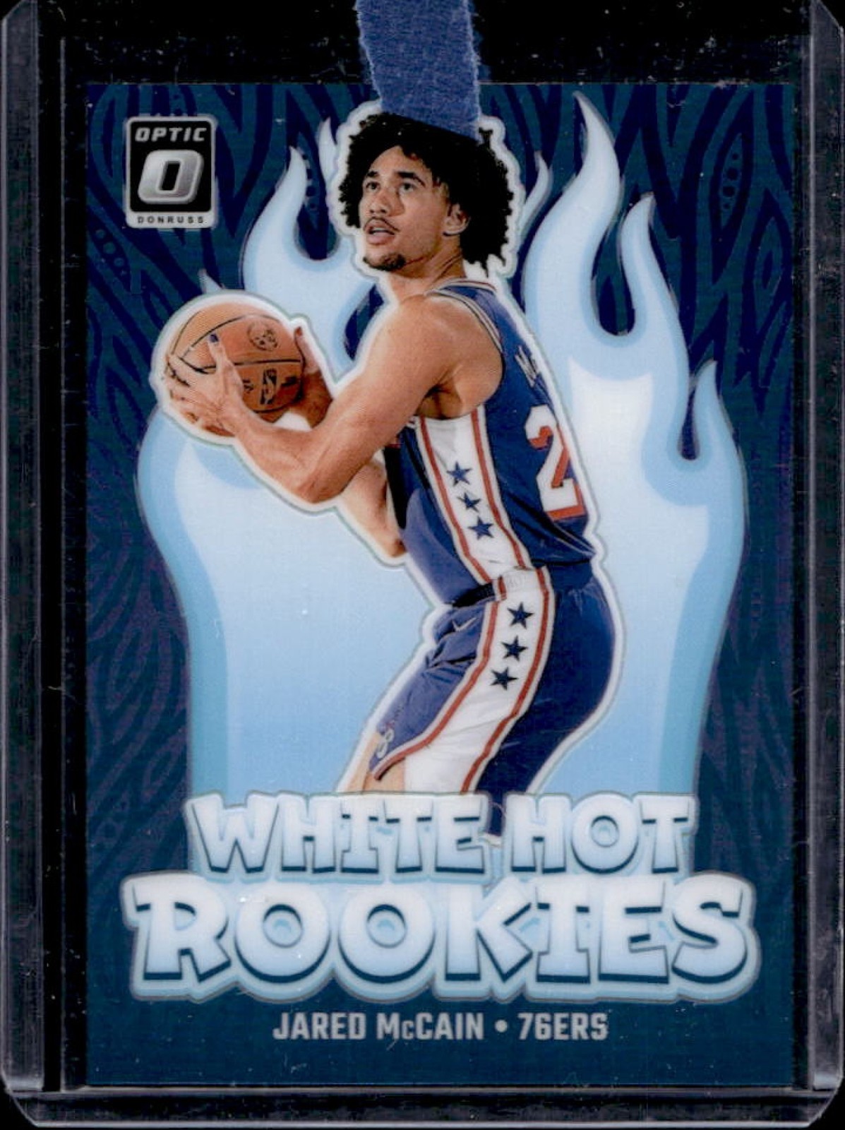 2024-25 Panini Donruss Optic Jared McCain White Hot Rookies Purple RC #2 76ers