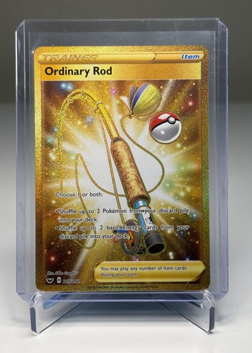 Ordinary Rod 215/202 Secret Rare Sword & Shield Pokemon Holo Near Mint NM