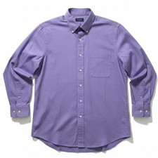 Chaps Wrinkle Free Long Sleeve Purple Button Down, Men's Large 16 Dress Shirt