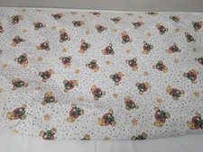 Vintage Blue Jean Teddy Bear Fitted Crib Toddler Sheet Stars Dots Blanket