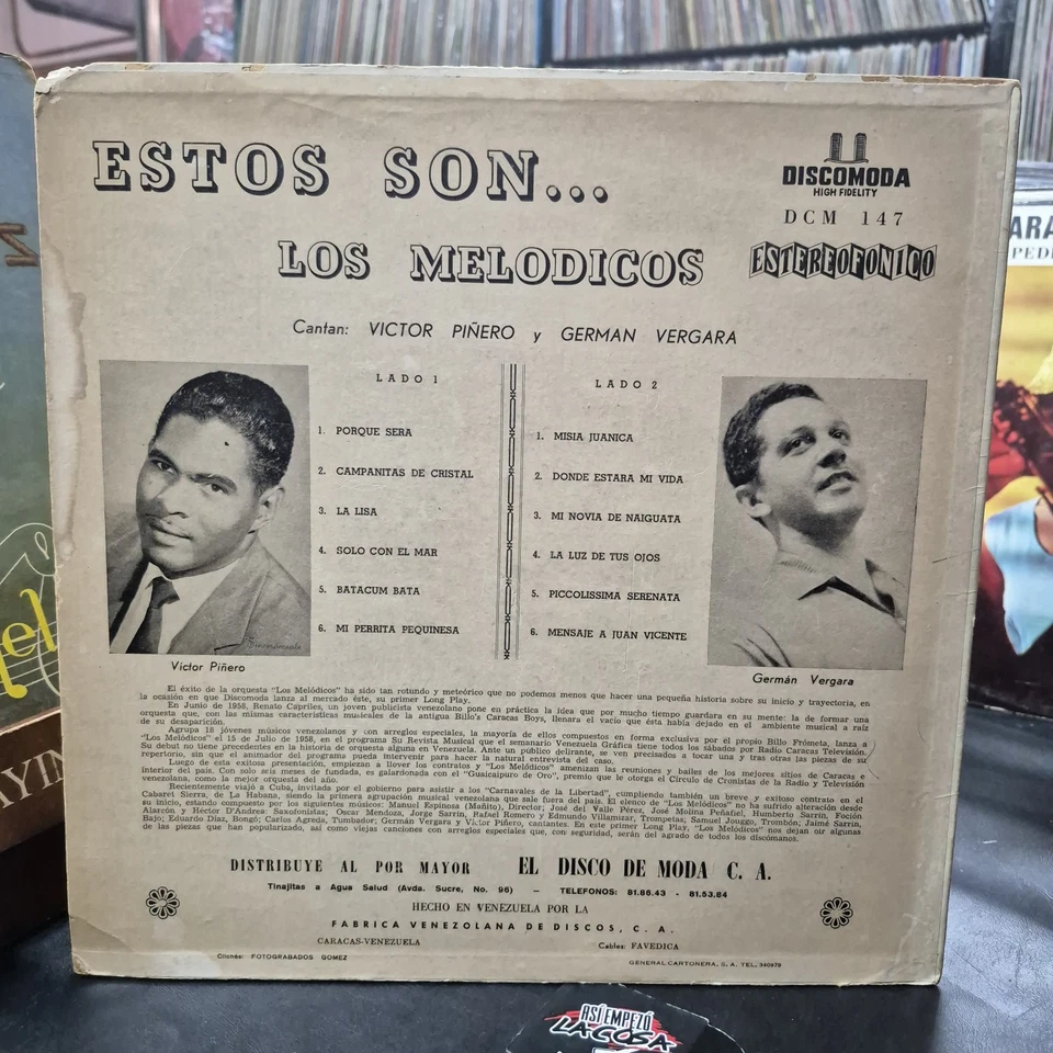 Los Melódicos – Estos Son Los Melódicos - Latin, Guaracha, Son, Venezuela, 1959 - Image 2 of 4