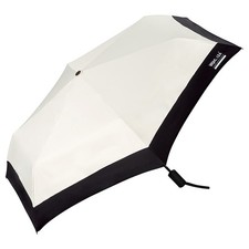 Wpc. IZA Automatic Folding Umbrella UV 100 Sun Rain 54cm Off White Black ZA029