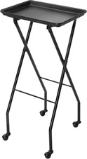 Aluminium Salon Tray on Wheels Folding Rolling Trolley Cart Trays for Salon NEW