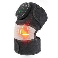 Heated Knee Massager, FSA Eligible 3-in-1 Elbow One Size, Black White