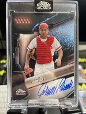 2026 Topps Chrome Black Johnny Bench On Card Auto Black Mini Diamond /10 Jersey#