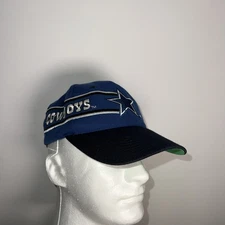 Vintage Dallas Cowboys Script Logo Snapback Hat Drew Pearson NFL Cap