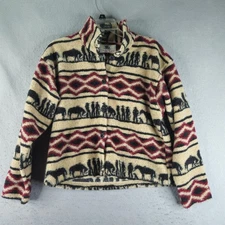 True Grit Jacket Womens Small Beige Range Western Horse Wool Cashmere Blend USA