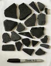 Black/Purple Vitrolite Sea Glass