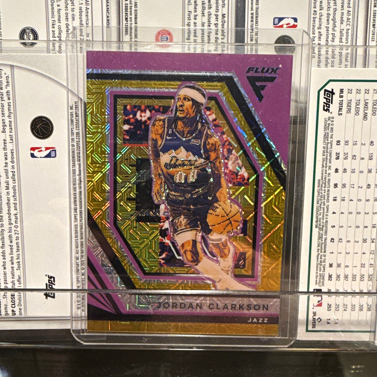Panini 2022-23 Flux Jordan Clarkson Gold Prizm 05/10 #194 Utah Jazz