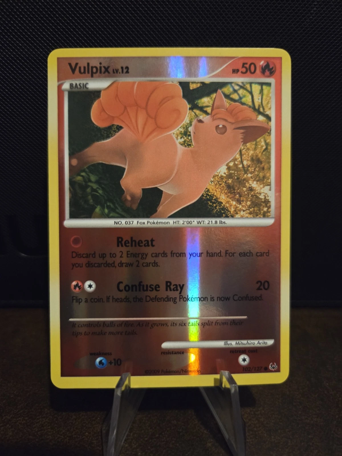Pokémon TCG Vulpix 102/127 Reverse Holo Platinum Base Set 🌟NM/MINT🌟