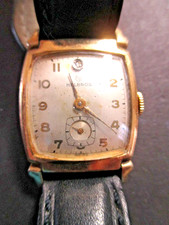 1960s Helbros Swiss Wristwatch 17j 10k Rolled Gold Bezel Stainless St Back RUNS