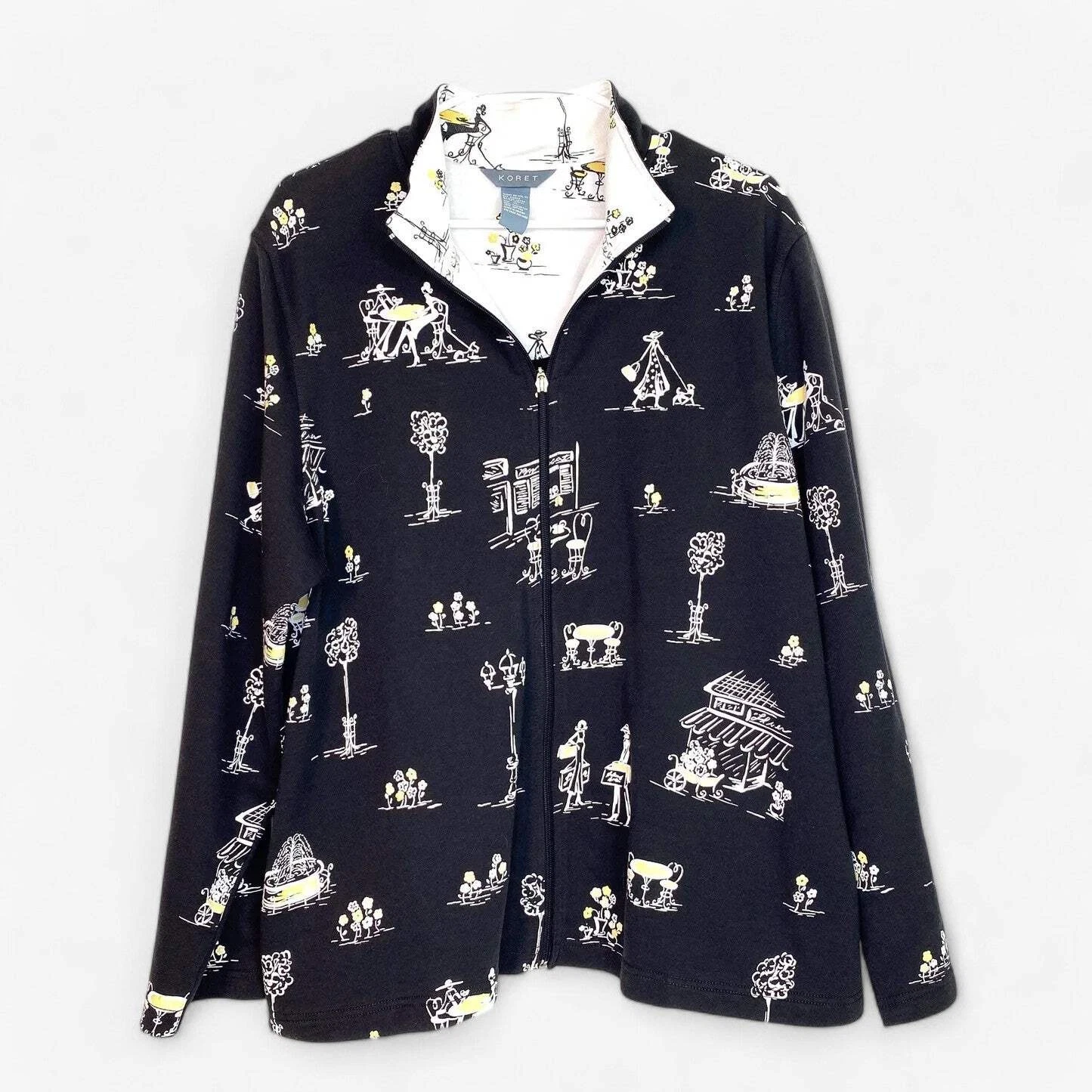 Koret Women's Full Zip Lined French-Themed Jacket Black Size XL
Opens in a new window or tab