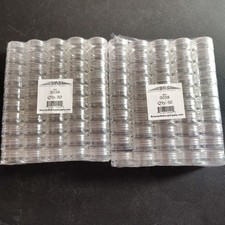 100 Cosmetic Jars Plastic Beauty Containers Lip Balm 3ml Clear Screw Lid New