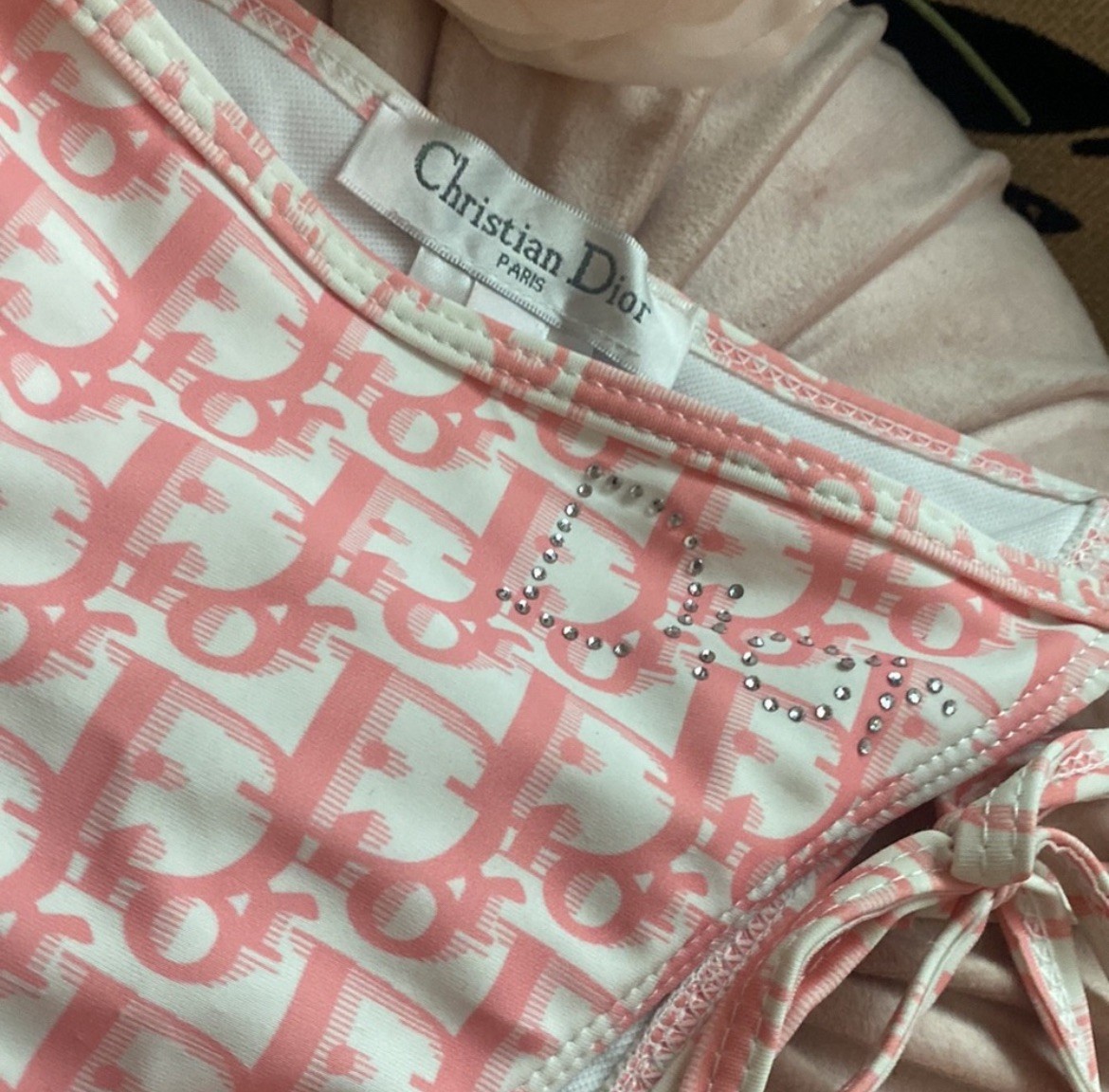 Christian Dior Girly Girl John Galliano Pink Oblique String Bikini